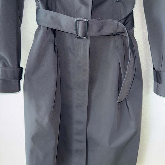 Reiss Stylish Classy Black Trench Coat Size Small - Picture 4 of 13